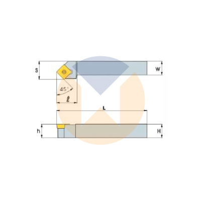 Резец с СМП SSSCL1616-H09