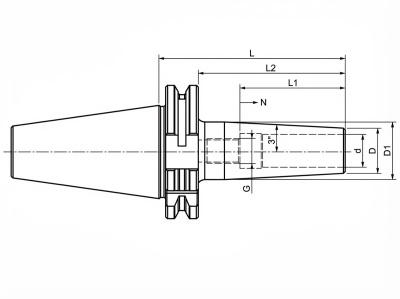 SK30-SFS03-80 термоусадочный патрон SK 3°