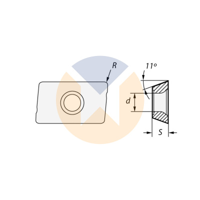 APKT120408 U545 пластина фрезерная