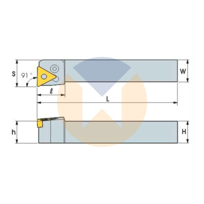 Резец с СМП PTFNR2525-M22