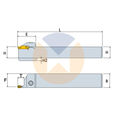 Резец с СМП TTEL1212-2T17