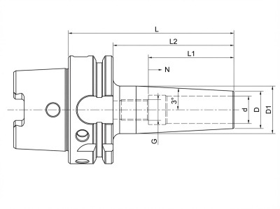 HSK63A-SFS04-90 термоусадочный патрон HSK 3°
