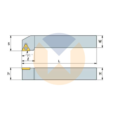 Резец с СМП STGCL2525-M16