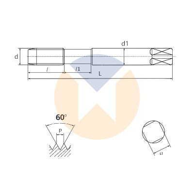 Метчик машинный T-JIS HSSE 131/3 M2.5x0.45 J852035