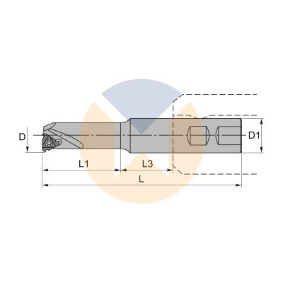 SMT12-12F11 корпус концевой резьбофрезы с пластинами