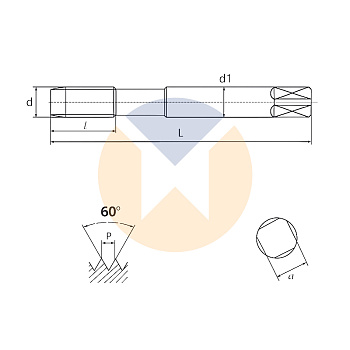 Метчик машинный T-JIS HSS 131/3 M2x0.4 J673040