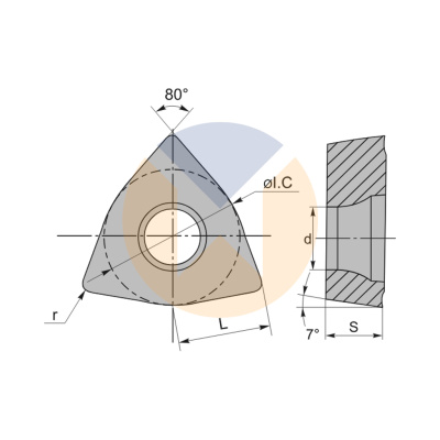 WCMT06T304 ZV U545 пластина для сверления