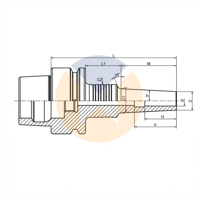 HSK50E-SFA3-60-M22 термоусадочный патрон HSK, форма C
