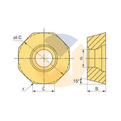 ODMT060508 GM M545 пластина фрезерная