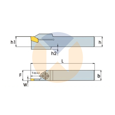 Резец с СМП ZQ3232L-04