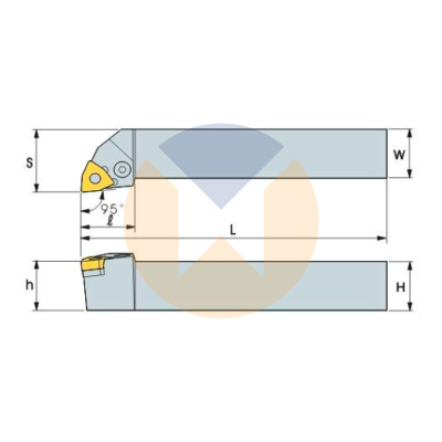 Резец с СМП PWLNL1616-H08